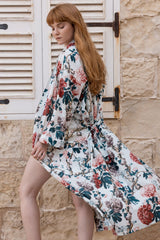 White Floral Kimono